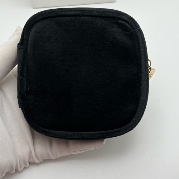 Chanel Beauty Makeup Mirror Pouch Black Zip Around, Velvet, Micro Serum &Mascara - Picture 9 of 17